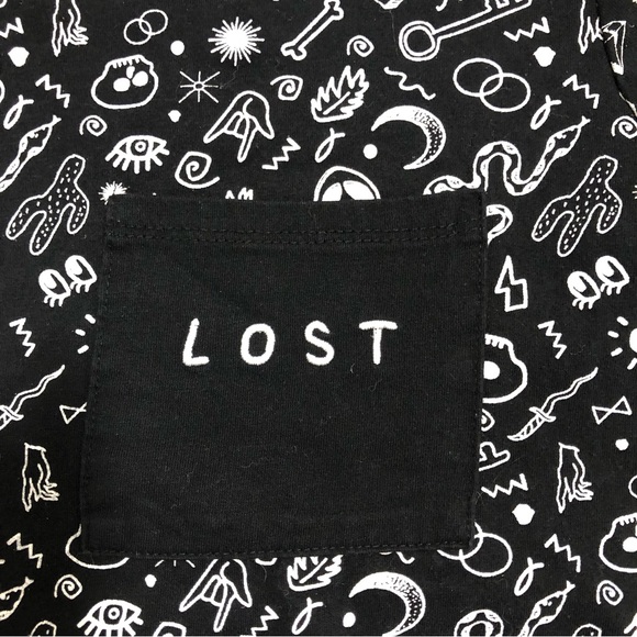 Black tee AOP Mystical Alien 👽 Snake Magic LOST Skull t-shirt Moon 🧿 Evil Eye - Picture 4 of 8